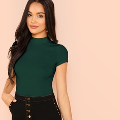 Трикотажный Топ В Рубчик Shein