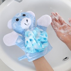Синий Мочалка-перчатка Аксессуары для ванной Shein