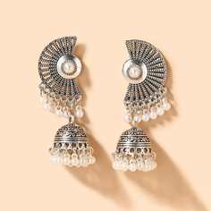 Серьги-подвески Jhumka с искусственным жемчугом Shein