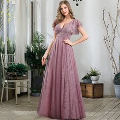 кружевное платье с рукавом бабочкой Shein