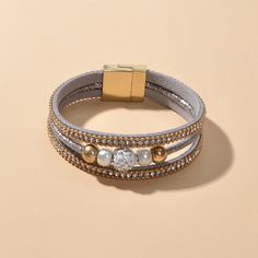 Многослойный браслет со стразами Shein