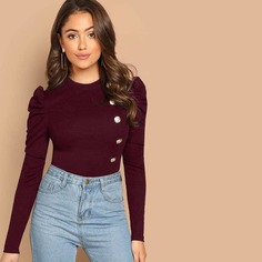 Футболка с пуговицами Shein