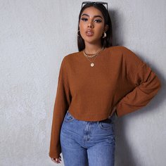 Однотонная футболка Shein