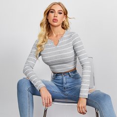 Футболка в полоску Shein