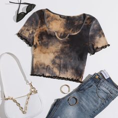 Топ с принтом тай дай Shein