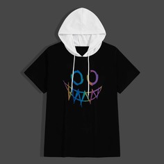 Мужская светоотражающая футболка с капюшоном из мультфильма Shein