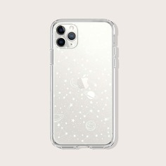 Прозрачный чехол для iPhone с узором звезды и планеты Shein