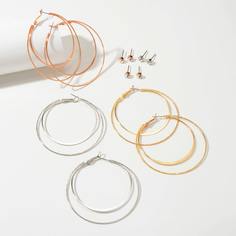 Серьги со стразами 6 пар Shein