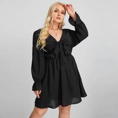 Расклешенное платье размера плюс с оригинальным рукавом Shein