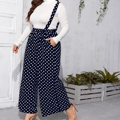 Комбинезон размера плюс в горошек Shein