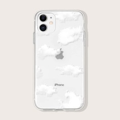 Прозрачный чехол для iPhone с облачным рисунком Shein