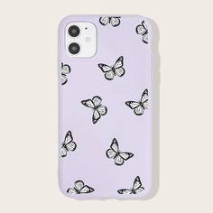 Чехол для iPhone с принтом бабочек Shein