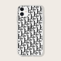 Прозрачный чехол для iPhone с текстовым рисунком Shein