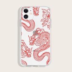 Прозрачный чехол для iPhone с китайским драконом Shein