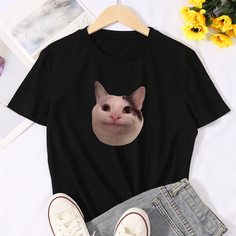 Животный Повседневный Футболки Shein