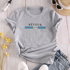 Футболка с текстовым принтом Shein