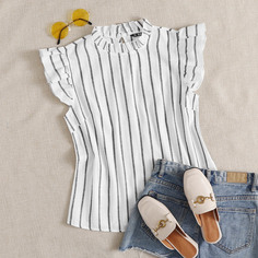 Полосатый топ со складкой Shein