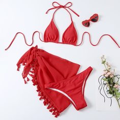 3 пакета бикини и пляжная юбка Shein