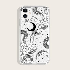 Прозрачный чехол для iPhone с рисунком змеи Shein