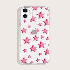 Прозрачный чехол для iPhone со звездным рисунком Shein