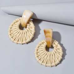 Плетеные круглые серьги Shein