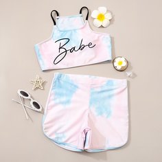тай дай милый Купальники для девочек Shein