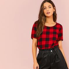 Топ в клетку Shein