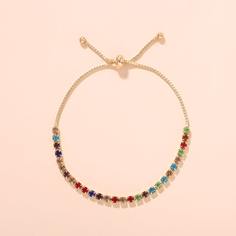 Браслет с красочными стразами 1шт Shein