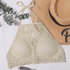 Накидка вязаная крючком с узлом сзади Shein