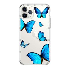 Прозрачный чехол для iPhone с принтом бабочки 1шт Shein