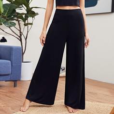 Однотонные широкие брюки Shein