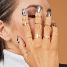 30шт однотонное кольцо Shein