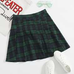 Юбка мини в клетку Shein