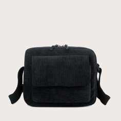 Вельветовая сумка через плечо с карманом Shein