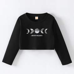 Графический Повседневный Футболки для маленьких девочек Shein