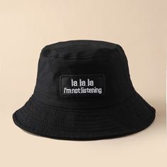 Шляпа с текстовой заплатой Shein