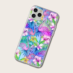 Чехол для iPhone с тропическим принтом Shein