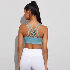 крест на крест Одноцветный Спортивные бюстгальтеры Shein