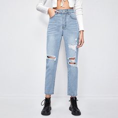 Рваные джинсы Shein