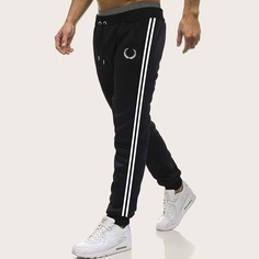 Мужские спортивные брюки на кулиске с полосками Shein