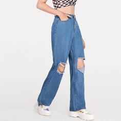 Рваные джинсы с карманом Shein