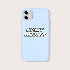 1шт чехол для iPhone с текстовым принтом Shein