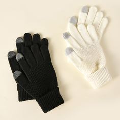 2 пары вязаные перчатки Shein