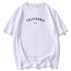 Мужская футболка с текстовым принтом Shein