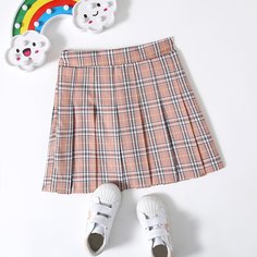 Юбка в клетку для девочек Shein