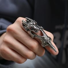 Мужское кольцо в форме китайского дракона Shein