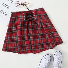 Стильная юбка в клетку Shein