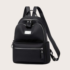 Рюкзак на молнии с металлическим декором Shein