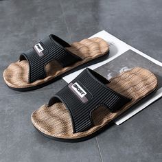 Мужские тапочки с текстовым рисунком Shein