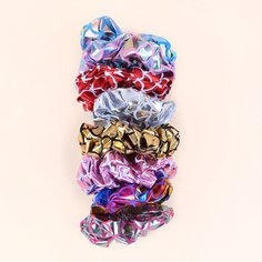 8шт резинка для волос в клетку для девочек Shein